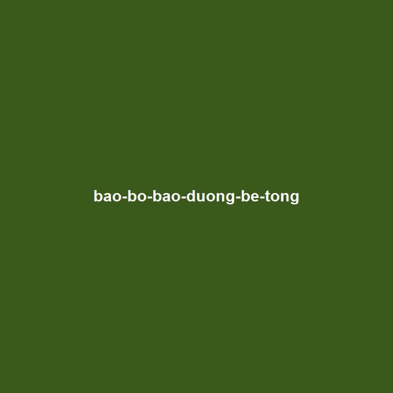 Bao bố bảo dưỡng bê tông
